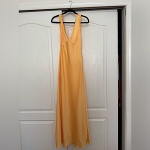 Meshki Gold Halter Sundress Backless